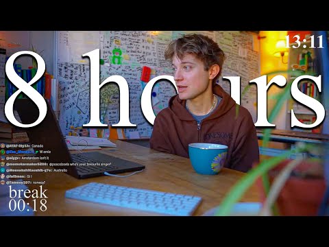 LIVE | 8-HOUR study with me 📚⛈️ rain sounds & pomodoro timer 60 & 10
