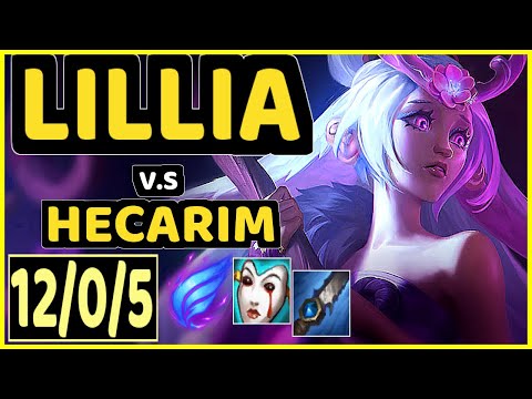 WARDEN (LILLIA) vs HECARIM - 12/0/5 KDA JUNGLE GAMEPLAY - EUW Ranked GRANDMASTER