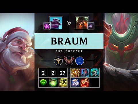 Braum Support vs Nautilus - EUW Grandmaster Patch 25.16