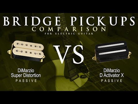 DiMarzio SUPER DISTORTION vs D ACTIVATOR X - Passive Bridge Guitar Pickup Comparison Tone Demo