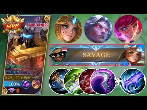 ROGER AGGRESIFE FOR SAVAGE!! BUILD ROGER FULL DAMAGE | HYPER FOR ROGER IN 2023 - BRUST BUILD ROGER