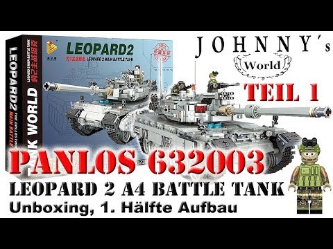 Panlos 632003 Leopard 2 Battle Tank - Unboxing und 1. Hälfte Aufbau Review in Deutsch