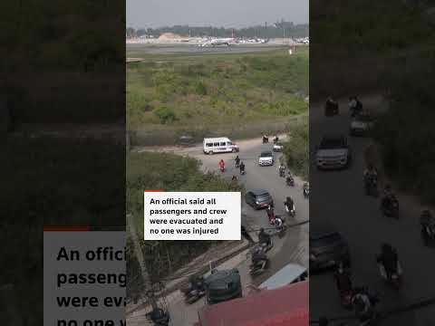 Video Thumbnail: Turkish Airlines plane evacuated after smoke seen from landing gear