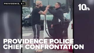 Video shows confrontation between Providence police chief, man after car crash