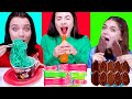 ASMR Real Food VS Jelly Chocolate Food Challenge By LiLiBu #2