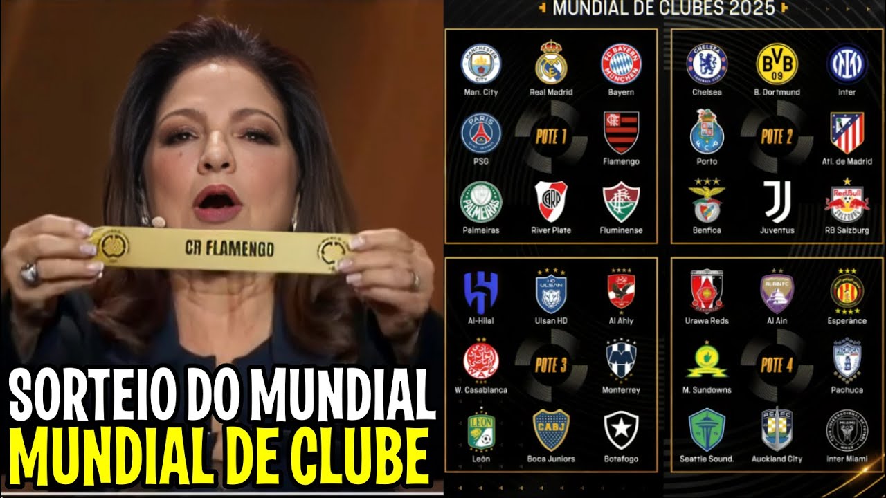SORTEIO DO SUPER MUNDIAL DE CLUBE DA FIFA 2025 COMPLETO | VEJA OS CONFRONTOS - FLAMENGO X CHELSEA