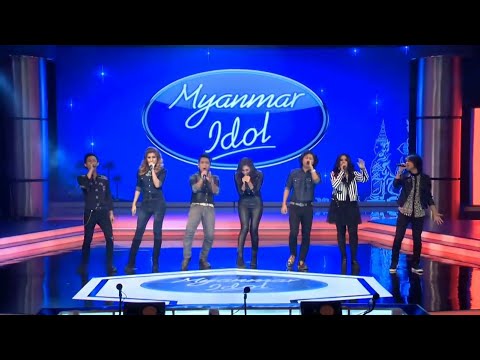 Myanmar Idol Season 1 5th Week Group Song - Top 7 - အသည်းကွဲရေဒီယို
