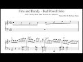 Fine and Dandy - Bud Powell Solo Transcription from "Sonny Stitt, Bud Powell, J.J.Johnson"