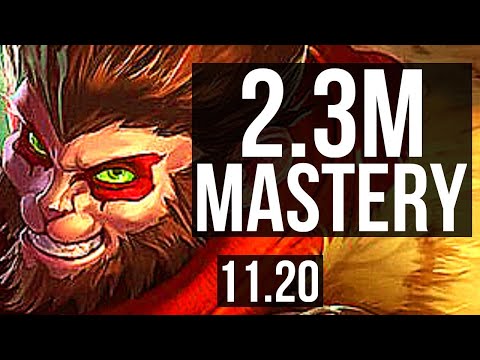 WUKONG vs TALIYAH (JUNGLE) | 5/0/5, 2.3M mastery, 700+ games | NA Grandmaster | v11.20