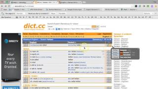 How to use Dict.cc and Dict.leo.org
