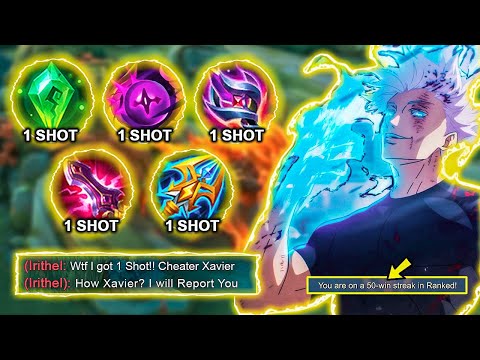 TOP GLOBAL XAVIER 😱 (SECRET ONE SHOT ITEM!) | WTF DAMAGE + NEW META BUILD | MLBB