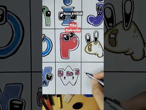 Drawing ALPHABET LORE with CUTE EYES lowercase w #shorts#shortsfeed#shortsvideo#alphabetlore