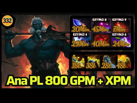 Ana PhanTom Lancer Fast Farm 800GPM + XPM | Dota 2 Game Play | Ana Stream Moment 332