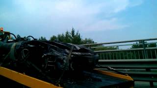 preview picture of video 'Burned out Ferrari 360 Modena Spider'