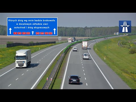 Which roads will be missing in the final layout of the motorway network in Poland