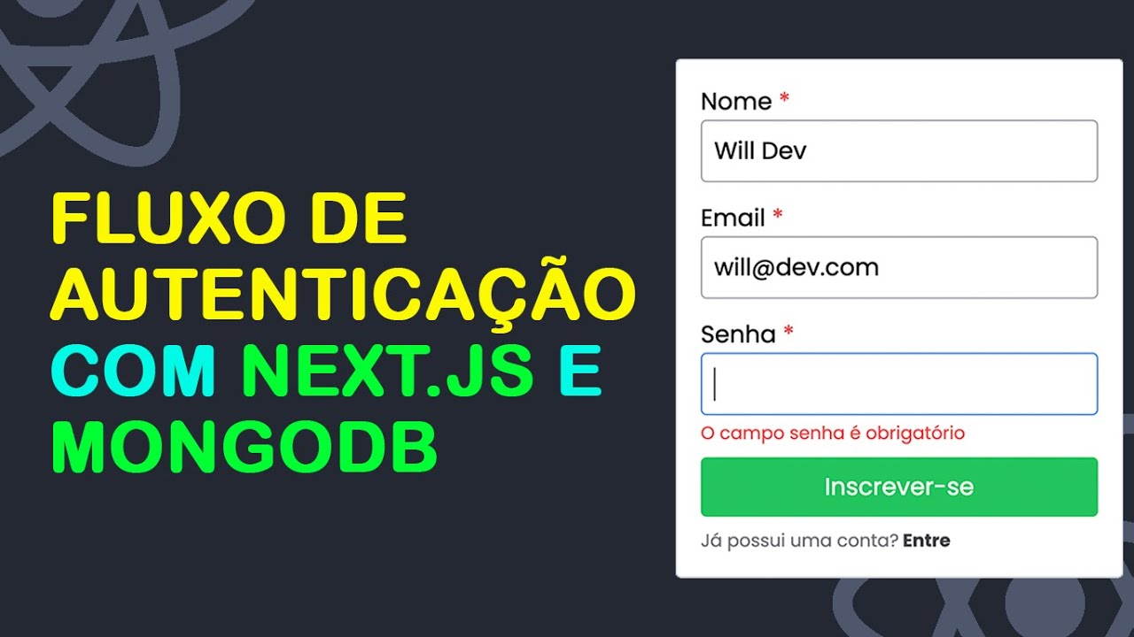 Criando Fluxo de Autenticação Full Stack com Next.JS e MongoDB (NEXT13, NEXTAUTH, TAILWIND)