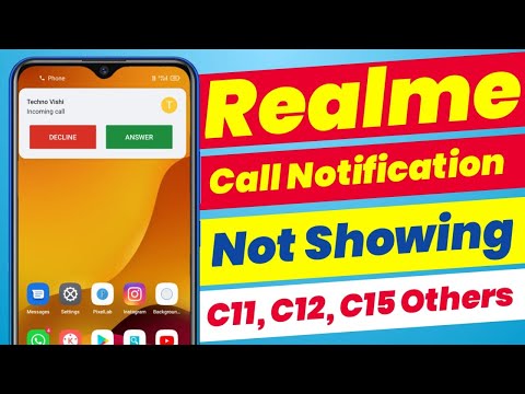 realme c11, c12, c15 call display problem | realme call notification not showing | 2022