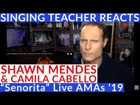 Singing Teacher Reacts - Shawn Mendes & Camila Cabello "Señorita" Live AMAs '19