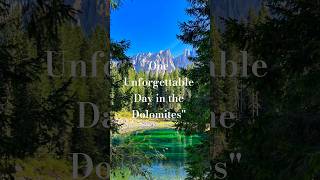 One unforgettable day in the Dolomites! ⛰️🇮🇹 #dolomites #italy #shorts #travel