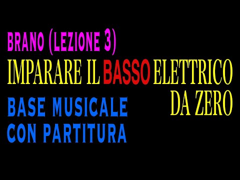 Brano con le corde vuote - (Lezione 3) - Imparare il basso elettrico da zero