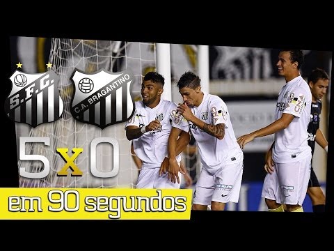 Santos 5 x 0 Bragantino em 90 segundos - Paulistão 2014
