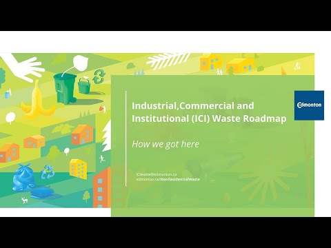 This is a video in which the City project team provides a voiceover for a slide presentation that explains the project overview of the ICI Waste Roadmap.