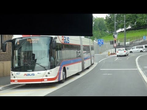 Mitfahrt VBL RBus Trolleybus Linie 2 Emmenbrücke Sprengi-Luzern Bahnhof Hess lighTram #234
