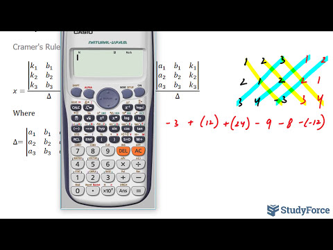Cramer's Rule to Solve a 3-Variable Linear System
