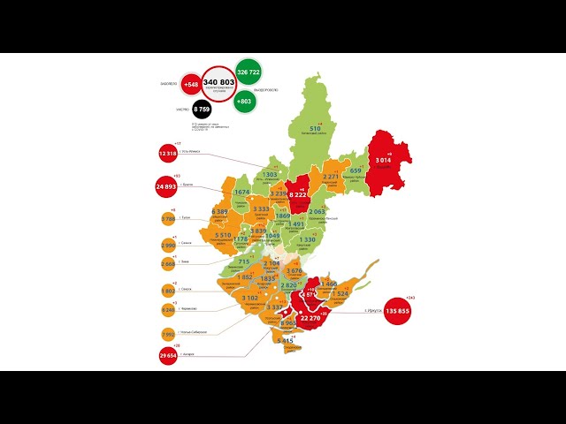 Текущая статистика коронавируса в Иркутской области