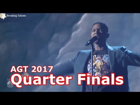 Johnny Manuel soars with  I'm Telling You w Judges Comments Quarter Finals America's Got Talent 2017