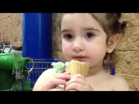 Nitza enjoying an ice cream