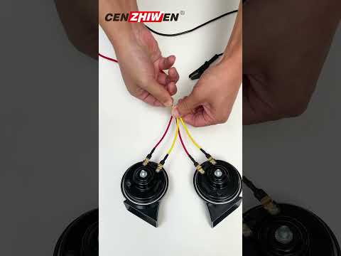 Snail horn with 4 wires high and low tone horn #automobile #trumpet #electric