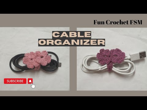 Multipurpose Tie:Flower Cable organizer, Headphones, cord, Bookmark,