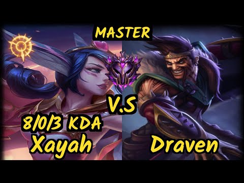 SPY.V Freeze (XAYAH) vs DRAVEN - 8/0/3 KDA BOTTOM ADC GAMEPLAY - EUW Ranked MASTER