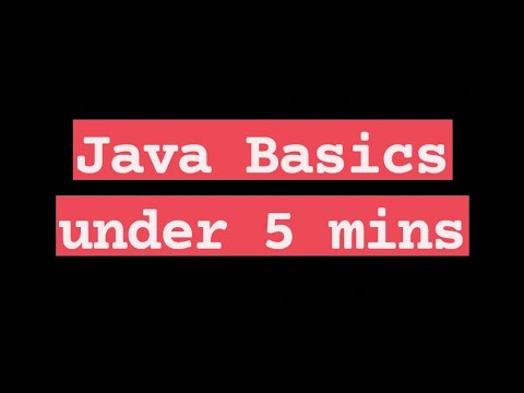 Java in 5 mins
