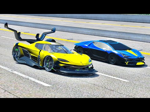 Koenigsegg Tornado Concept vs Lamborghini Scorpion Concept at Nardo Speed Ring