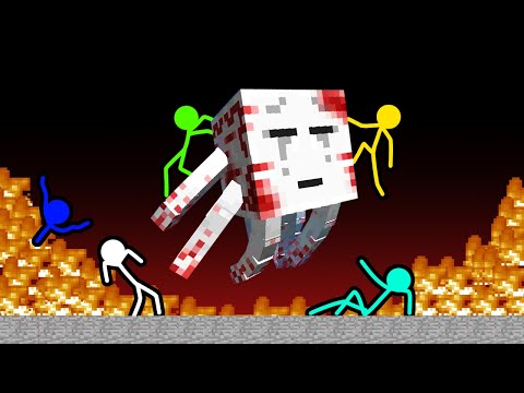 Stickman VS Minecraft: Mutant Ghast - AVM Shorts Animation