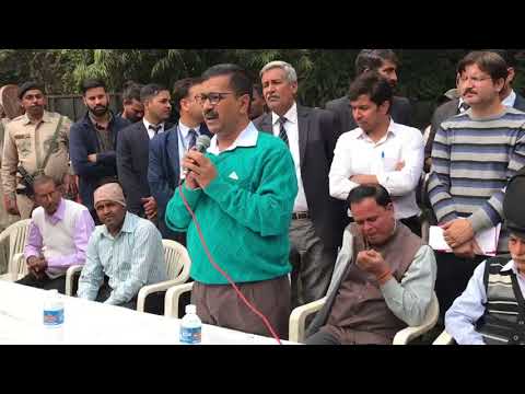 CM Arvind Kejriwal visits his New Delhi Constituency Addresses People