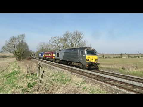 DB Loco Convoy: 67012, 90020 & 60028 - 0F55, Chellaston 24/03/20.