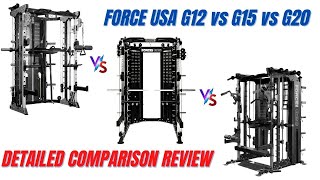 Force USA G12 vs. G15 vs. G20- DETAILED All-In-One Trainer Comparison Review