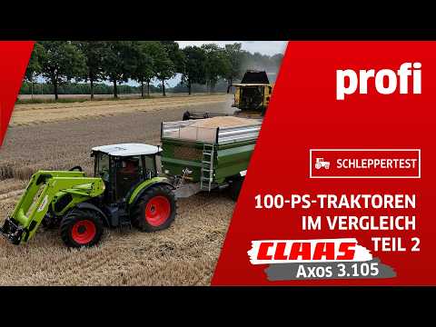Claas Axos 3.105 in the 100 hp tractor comparison: Part 2 | profi #Practical test