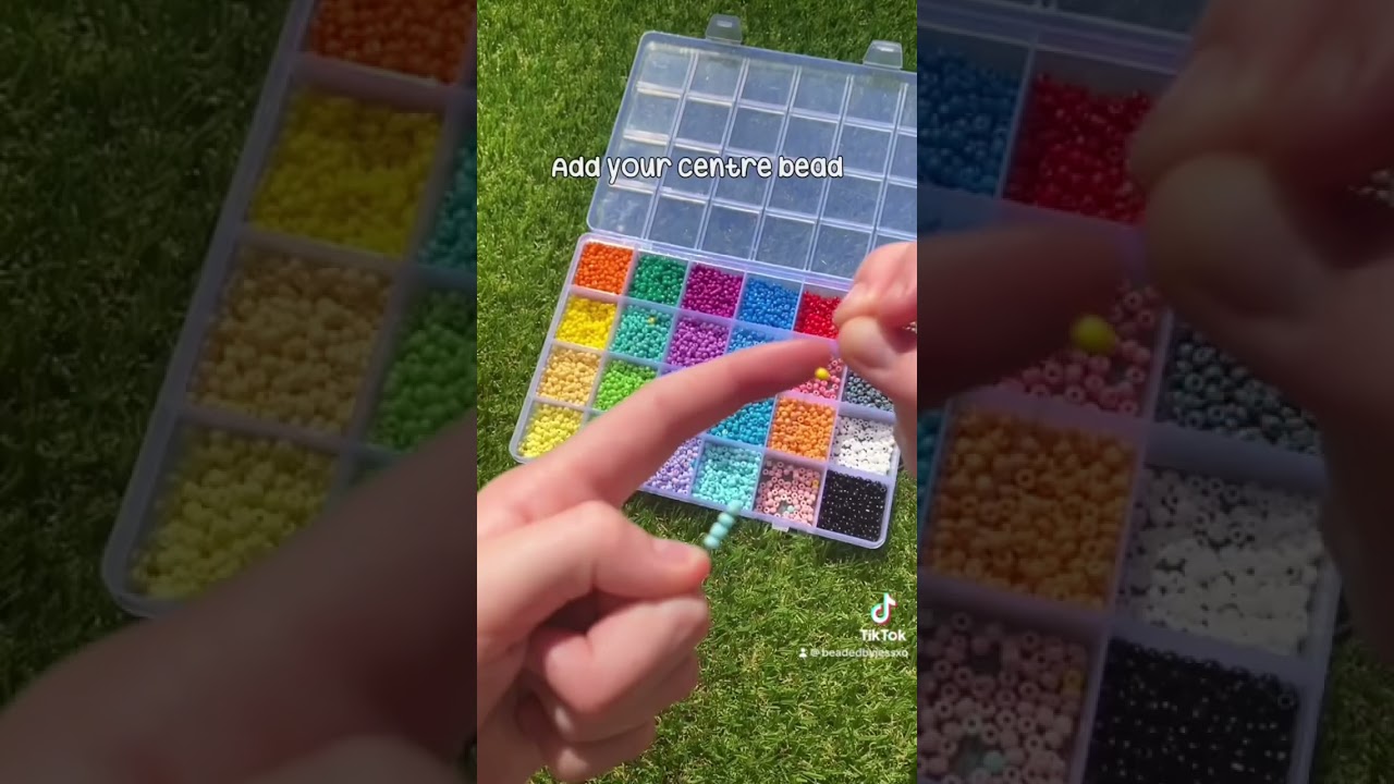 Seed bead flower tutorial! ✨🌸 #seedbead #flower #beads #tutorial #blowup #viral #fyp #makemefamous