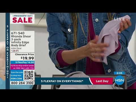 Rhonda Shear 3pack Infinity Edge Body Brief