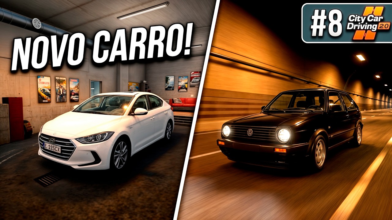 COMPREI UM CARRO NOVO e TURBINEI O GOLF! - City Car Driving 2.0 #8