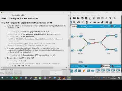 10.3.4 - Packet Tracer - Connect a Router to a LAN
