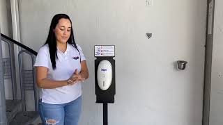 Tótem dosificador automático desinfectante