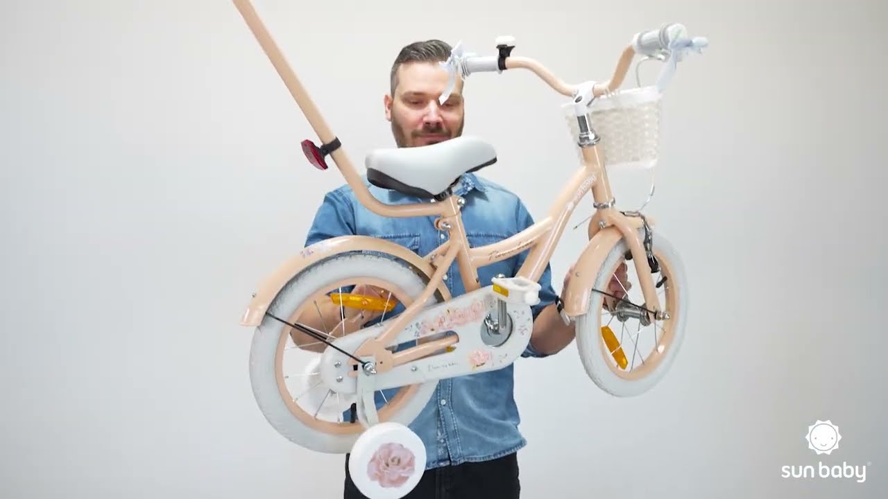 Rower dla dziewczynki Flower Bike od 3 do 6 lat, 14 16 cali - instrukcja składania