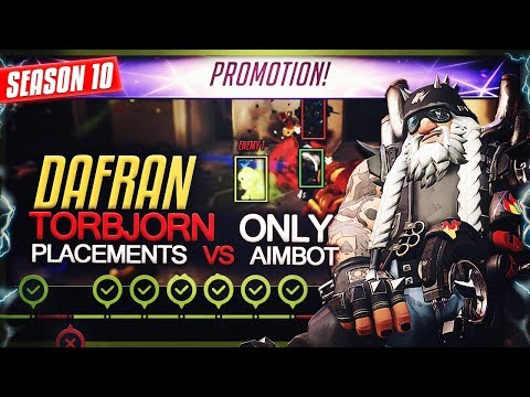 Dafran finds an AIMBOTTER | Torbjorn Only VS Placements  + FINAL SR