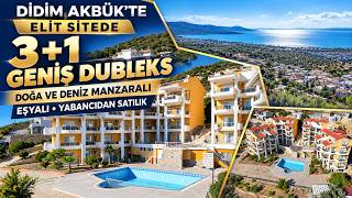 Didim Akbük'te gene cok güzel yabancı'dan 3+1 geniş full eşyalı manzaralı dublek
