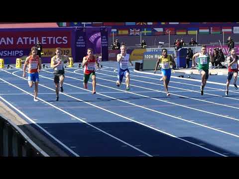 Szabó Dániel futása a 100 m-es síkfutás első körében